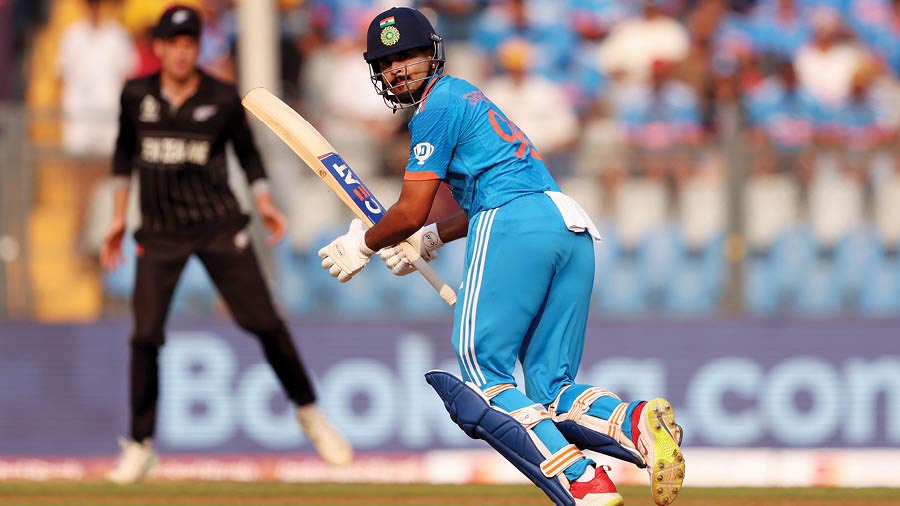 No batter with 400-plus runs at this World Cup has faced fewer dot balls than Shreyas Iyer