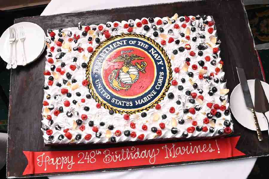 The Marines’ birthday cake