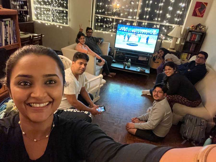 Sumit Bhattacharya, 38, began the day at 3.30am with a luchi breakfast — a special meal for a special day. “We had a birthday party for a friend last night and there we came up with an impromptu plan to watch the match at one of our friend’s houses,” said the Toronto banker. “If India wins, we will have another big bash to celebrate.” His message for the Men in Blue: “Do your best, God will take care of the rest! India, Indiahhhhhhh!!” 