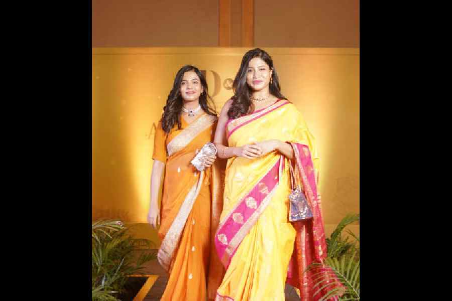 (L-R) Dr Farhat Fatima and Dr Madhurima Khasnobis at the fashion walk