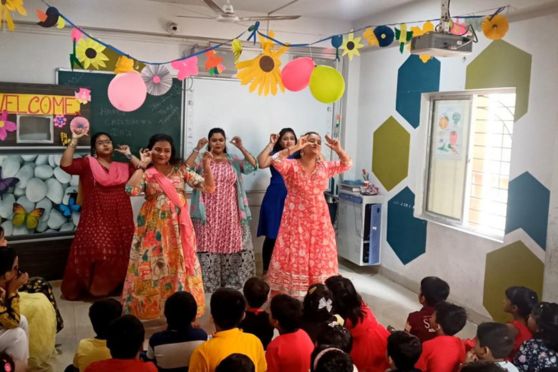 Celebrating the spirit of childhood at Aditya Academy Group of Schools! Their recent Children's Day celebration witnessed a symphony of engaging classroom activities, strategic games, and a spirited cricket match pitting students against their esteemed teachers.