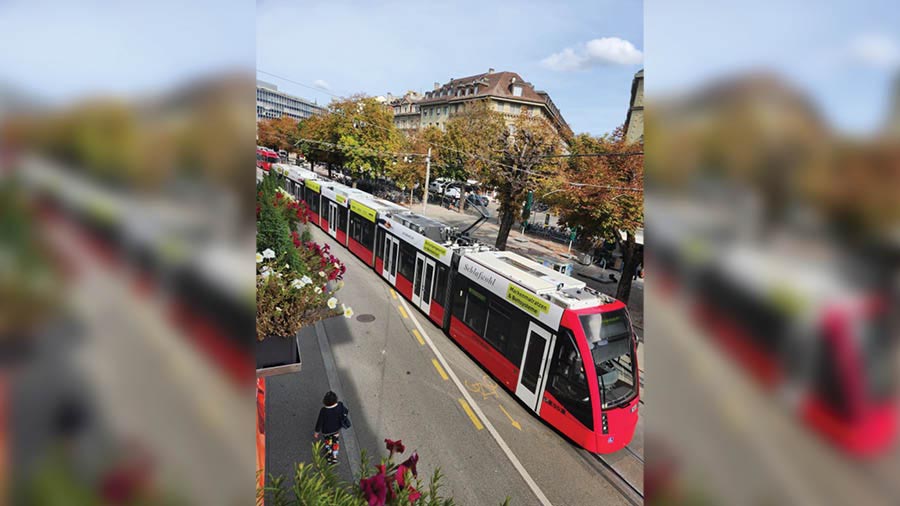 Slow moving trams, slower moving life. The tram station, which was very conveniently just across from my hotel. The soft mechanical sounds wafted through my room every night