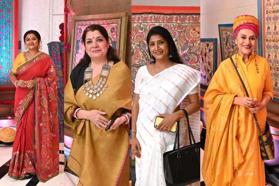 (From left) Koneenica Banerjee, Priti Patel, Jaya Seal Ghosh and Alokananda Roy. 