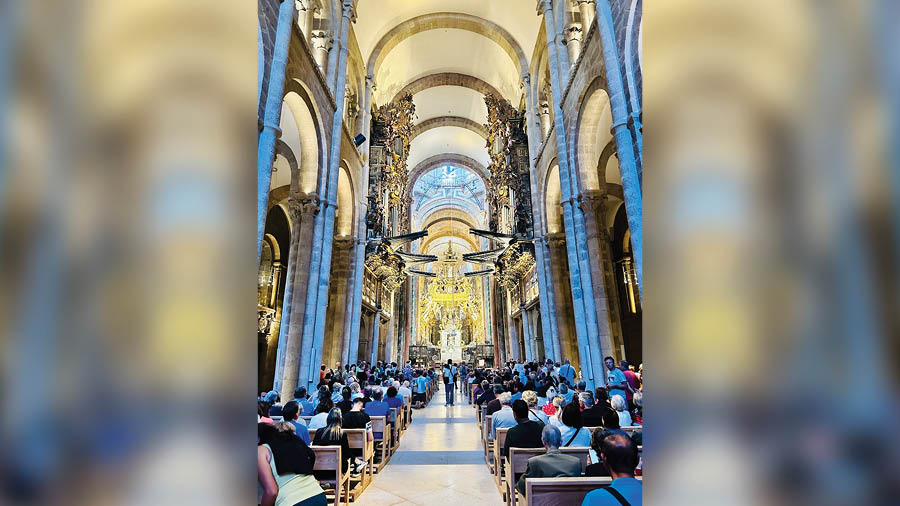 The pilgrims’ mass at the Compostela cathedral