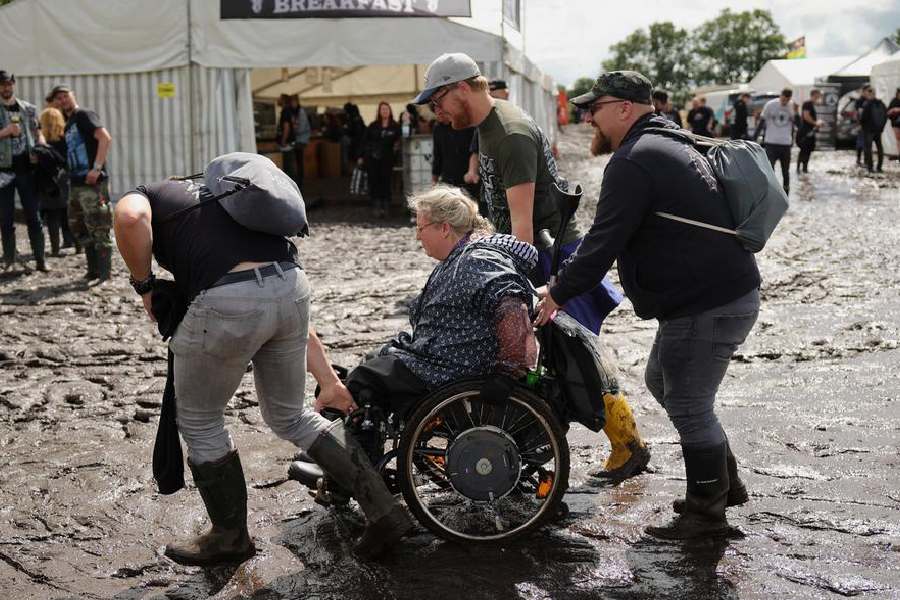 Germany's well known Wacken metal festival was marred by mud this year