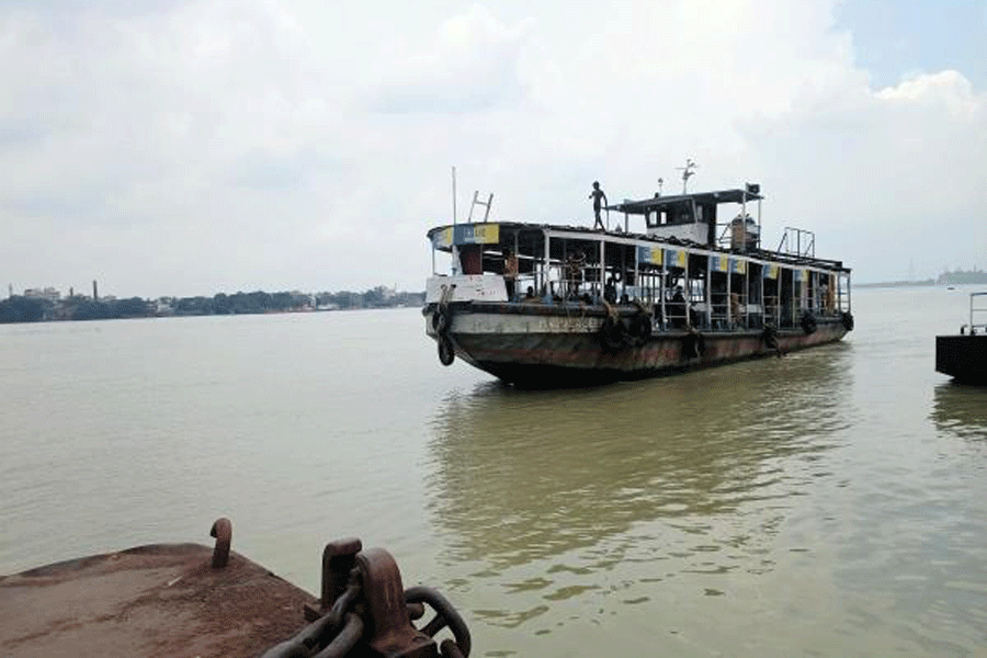 A ferry on the Hooghly river.