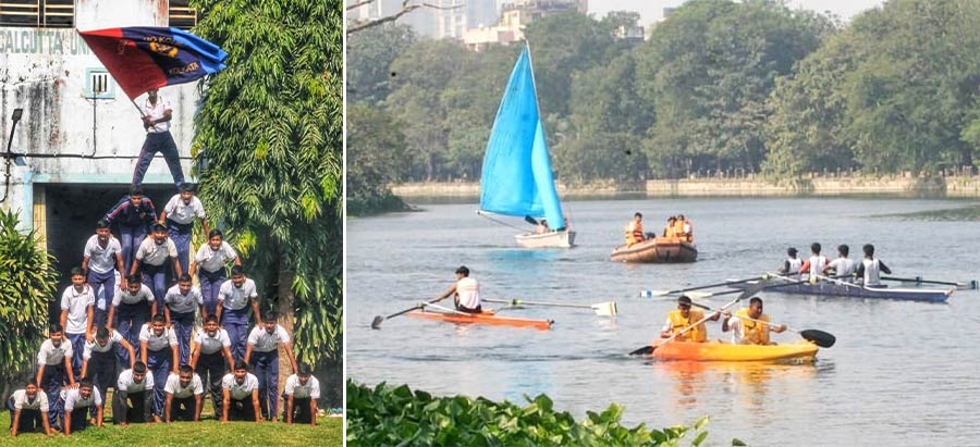 NCC cadets celebrated NCC Day at Rabindra Sarobar on Sunday. Several sailing and boating events were held  