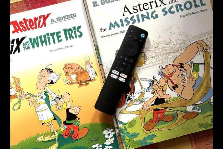 The remote is compact with all the popular buttons