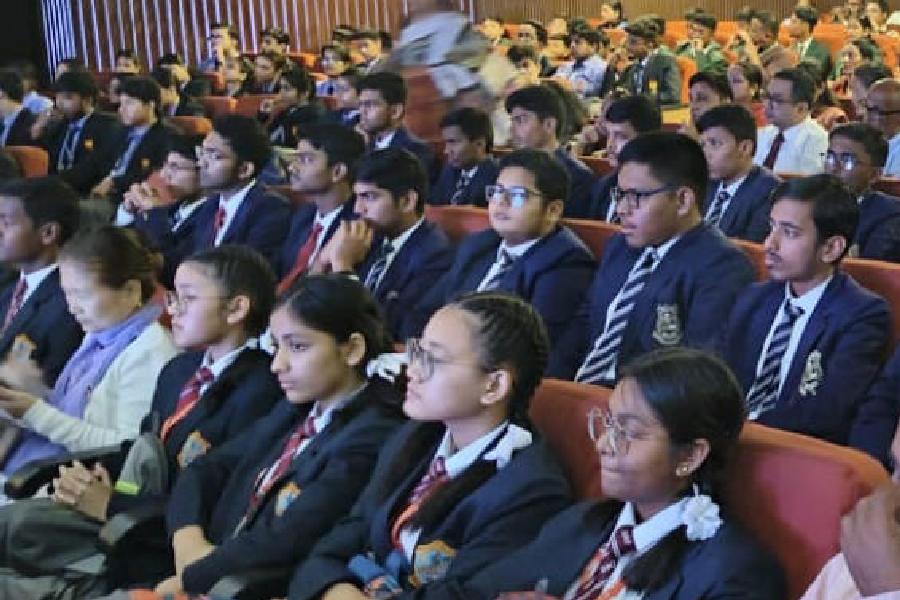 ﻿ Students in the audience at the first edition of IHM presents The Telegraph School Awards for Excellence 2023 North Bengal in Siliguri on Tuesday. 