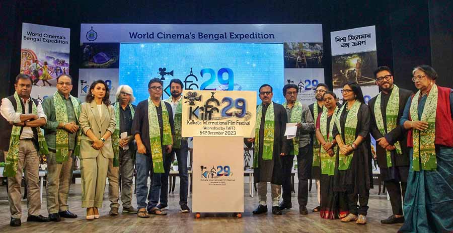 A press meet was held on Wednesday at Rabindra Sadan for the 29th Kolkata International Film Festival (KIFF) where the official logo was launched. The KIFF this year will be held from December 5 to 12.