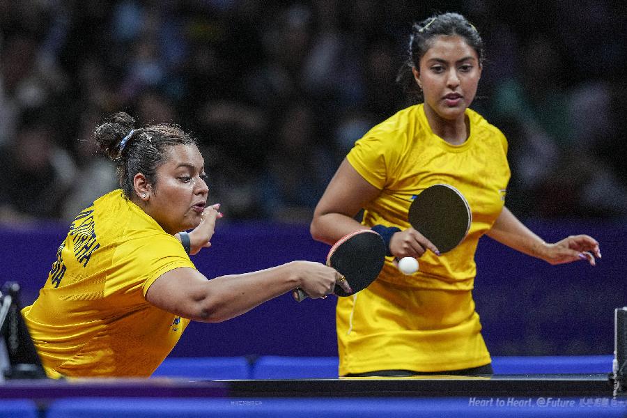 Asian Games Asian Games India's Ayhika and Sutirtha Mukherjee sign