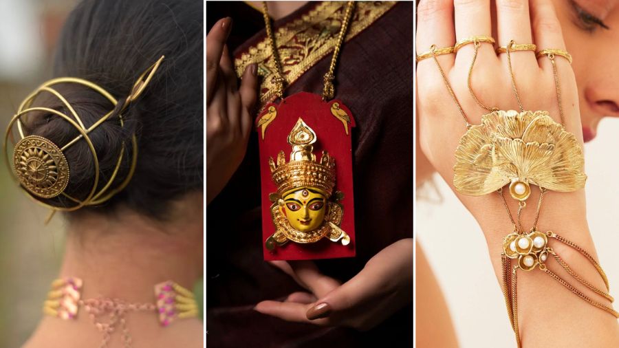 From hair accessories to the perfect jewellery picks, fashion accessories for Durga Puja have to be special