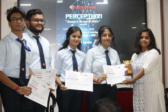 Winners of Percepthon event where students presented their ideas.