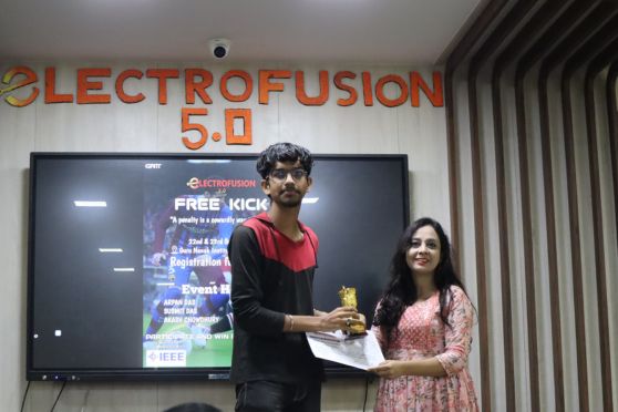 Prize Distribution Ceremony. Soham Ghar bags the 1st Position in E-football event.