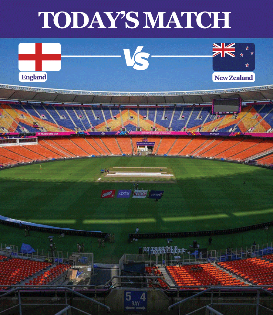Narendra Modi Stadium in Ahmedabad: The tournament starts on Thursday with a cracker, a repeat of the 2019 World Cup final in which defending champions England take on New Zealand.