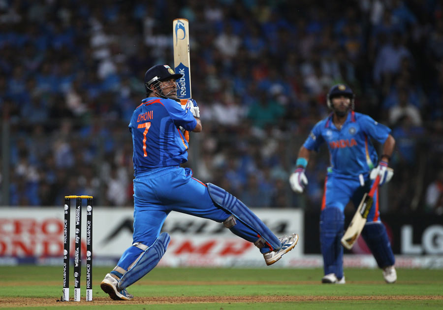 Mahendra Singh Dhoni vs Sri Lanka (2011): With the burden of a billion expectations on his broad shoulders, Dhoni promoted himself ahead of the in-form Yuvraj Singh, with India in a delicate position in their World Cup final chase on home soil. What followed was a masterclass in counter-attacking batting that smothered the Sri Lankan threat and put India on course to be champions, in tandem with a superb 97 from Gautam Gambhir. When Dhoni finished things off with an unforgettable six into the Mumbai sky off Nuwan Kulasekara, it was the exclamation point on a knock that showed the world what a leader is made of