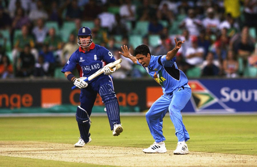 Ashish Nehra vs England (2003): In the same city of Durban where Yuvraj Singh was to smash England for six sixes four years later, Nehra plundered six English wickets in spite of bowling with a swollen ankle. Chasing 251, England were never in the hunt after Nehra got Hussain and Alec Stewart in the same over, before adding four more scalps to produce his career-best figures. Nehra’s swing, seam and speed meant that four of his six wickets were good, old caught-behind dismissals