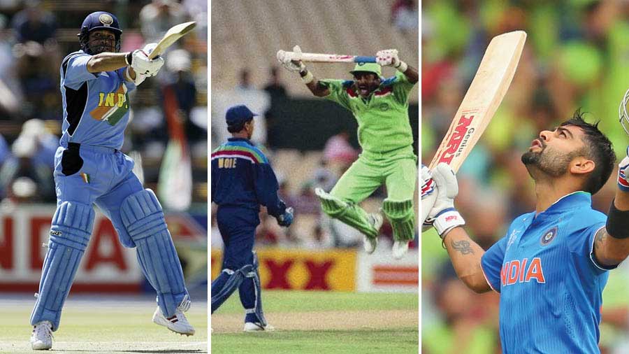  India and Pakistan have come face-to-face seven times in ICC Men’s World Cup cricket between 1992 and 2019, with India triumphing on all seven occasions. Ahead of the eighth contest in Ahmedabad on Saturday, My Kolkata goes down memory lane to relive five iconic moments from Indo-Pak matches at the World Cup, including ones made memorable by Virat Kohli, Javed Miandad and Sachin Tendulkar
