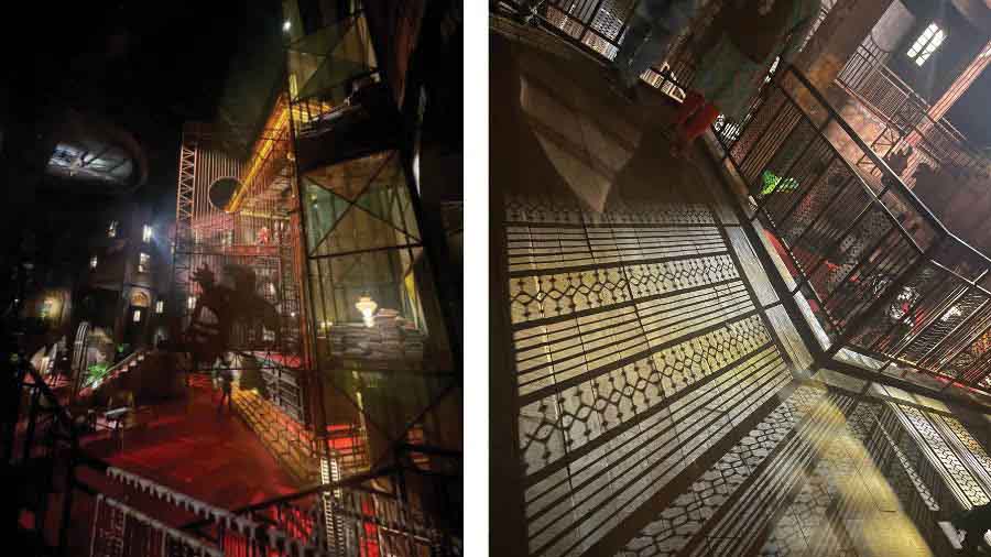 The different levels of the installation create a stage for a masterclass in mobile phone photography