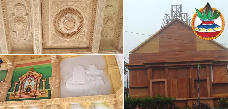 A replica of the Kedarnath temple of Uttarakhand will come alive at the Mohammad Ali Park Durga Puja on Chittaranjan Avenue in its 55th year. Devotees are always eager to have a ‘darshan’ of Baba Kedarnath but only a lucky few can make it finally. So the Youth Association of Mohammad Ali Park have decided to lend that opportunity to people this time. The side panels and the ceiling of the pandal have been crafted so beautifully so as to transport devotees to the revered shrine right in the heart of Kolkata  