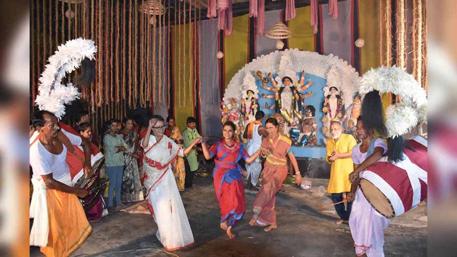 Durga Puja celebrations at Tepantar near Bankura 