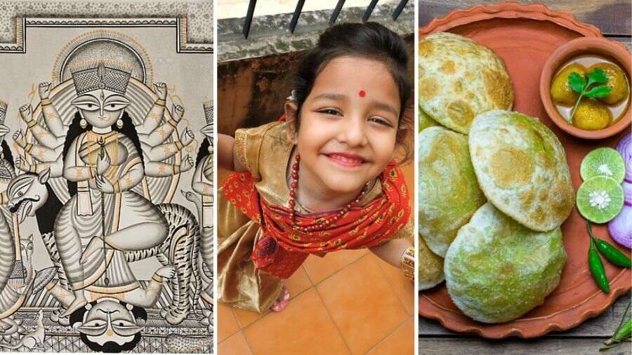 From playing dress up with the kids to cooking new recipes and a DIY project, there’s many ways to enjoy Durga Puja at home