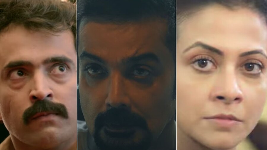 L-R: Abir Chatterjee, Prosenjit and Koel Mullick have new releases this Puja