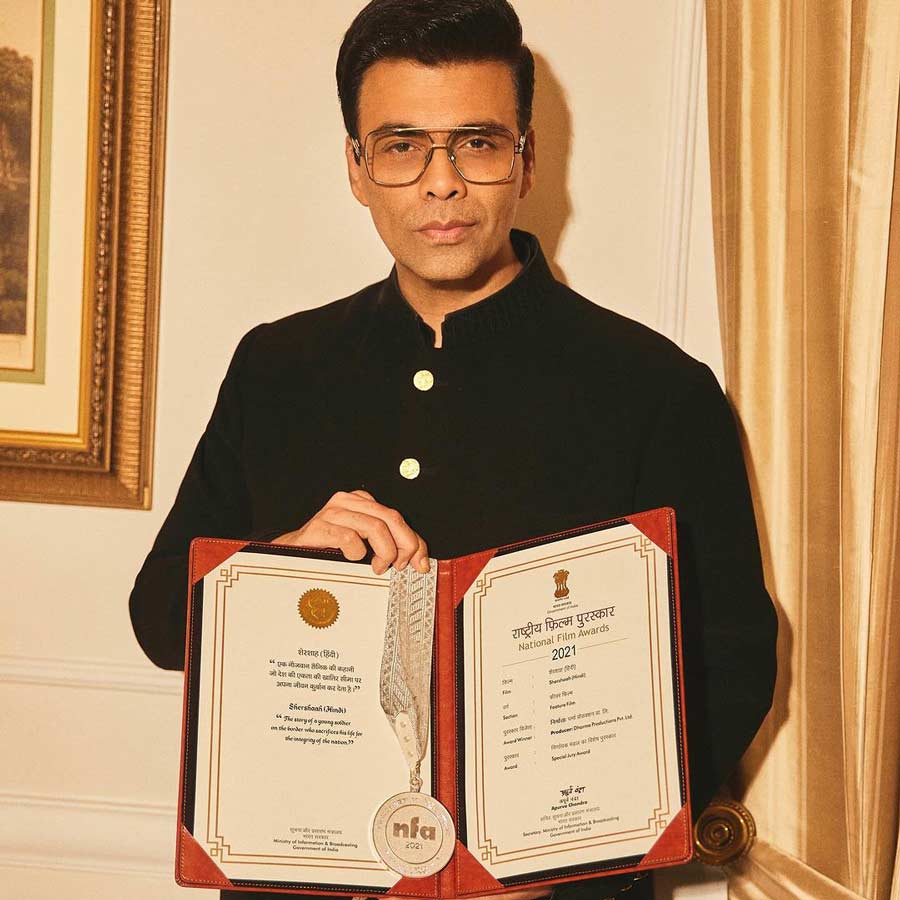 Filmmaker Karan Johar bagged the Special Jury Award for producing the Sidharth Malhotra-Kiara Advani-starrer film Shershaah.