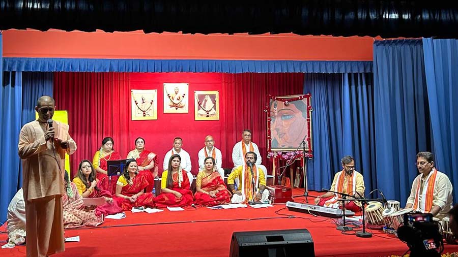 Mahalaya event at Ramakrishna Mission, Singapore, on October 14, 2023