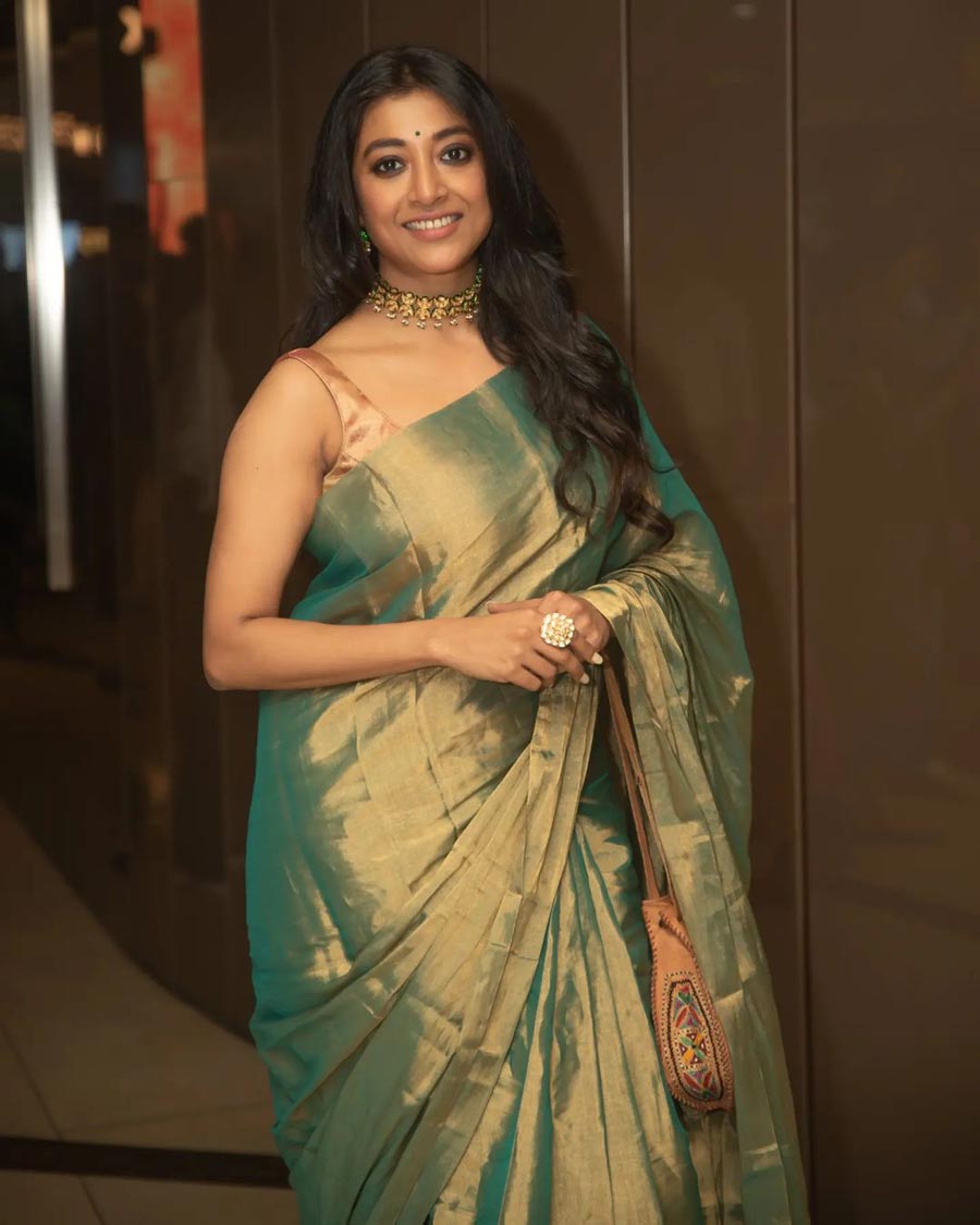 Sanya Malhotra dazzles in a striking lime green saree