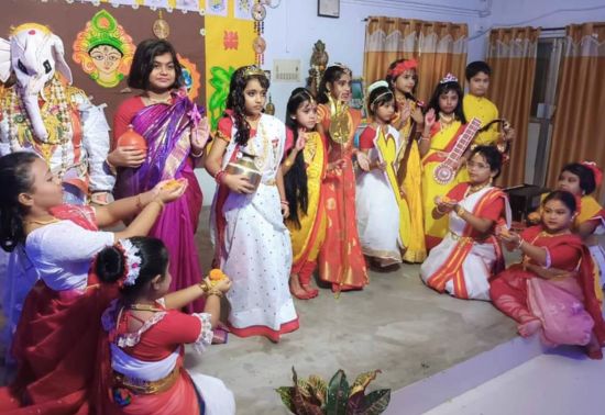 Central Model school, took the opportunity to expatiate their way of showing regards to the agomoni of Durga Puja. With the incense of joy and gratitude, they celebrated the agomoni through a cultural program