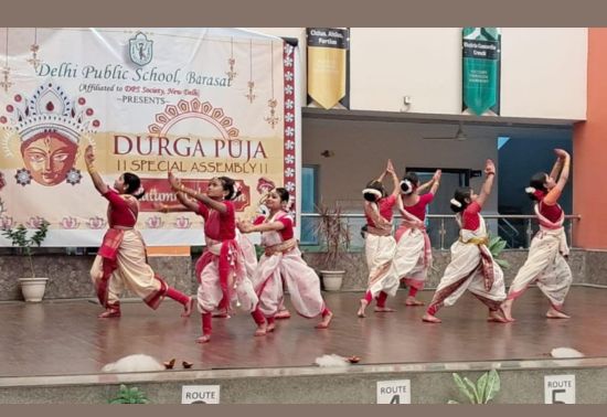 The students of Delhi Public School, Barasat, celebrated the spirit of Autumn and the essence of Durga Puja, in a Special Assembly conducted in the School Courtyard on 19th October, 2023