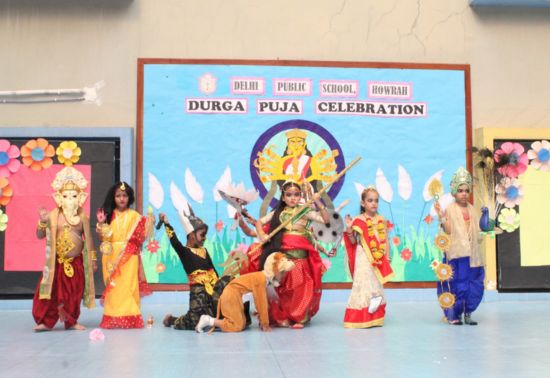 A short skit on the victory of Goddess Durga over Mahisasura was also presented by students of Class I to add to the festive atmosphere of the day