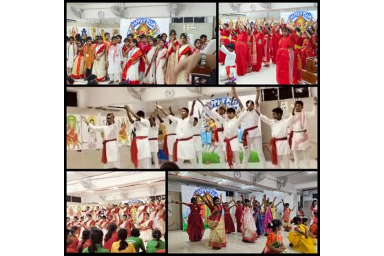 Lions Calcutta Greater Vidya Mandir celebrated Durga Puja 2023 at their campus. Students from different classes participated in the event.
