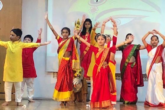 The Junior School students of Sri Sri Academy, Kolkata commenced the beginning of the puja vibe through their assembly presentations and vibrant celebrations held in school over three days