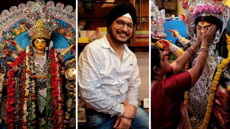For Manjit Singh Hoonjan, Durga Puja centres around the traditions, customs and rituals more than pandal hopping