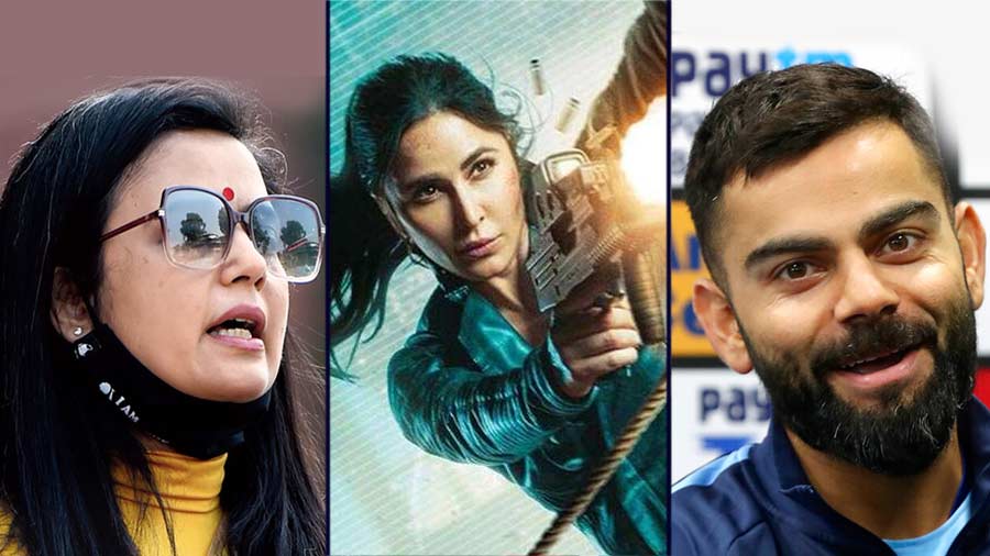 (L-R) Mahua Moitra, Katrina Kaif and Virat Kohli are among the newsmakers of the week