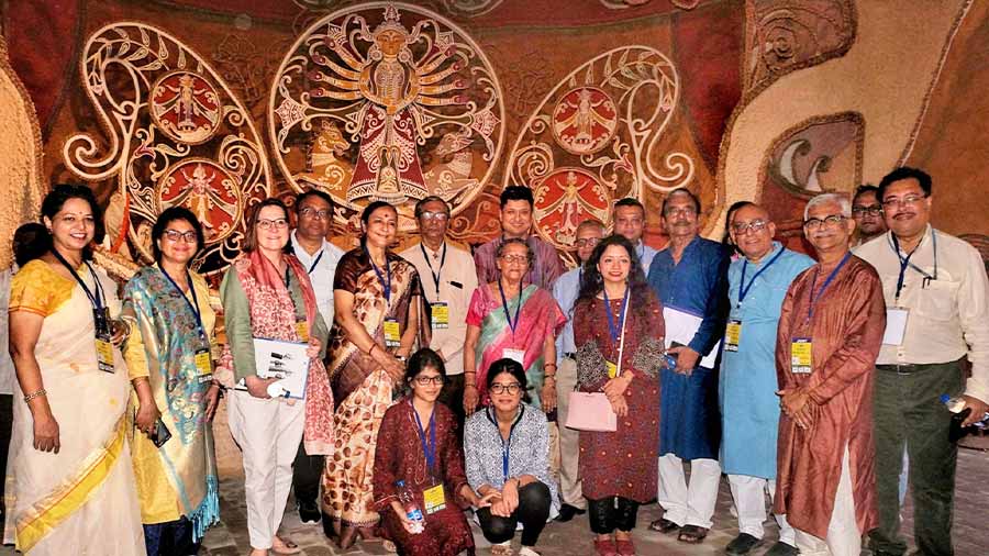 Members of the jury at the Pally Mangal Samity puja