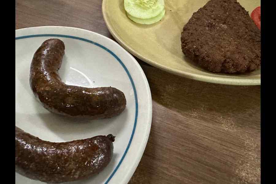 Mutton cutlets and sausages are a must for the kids