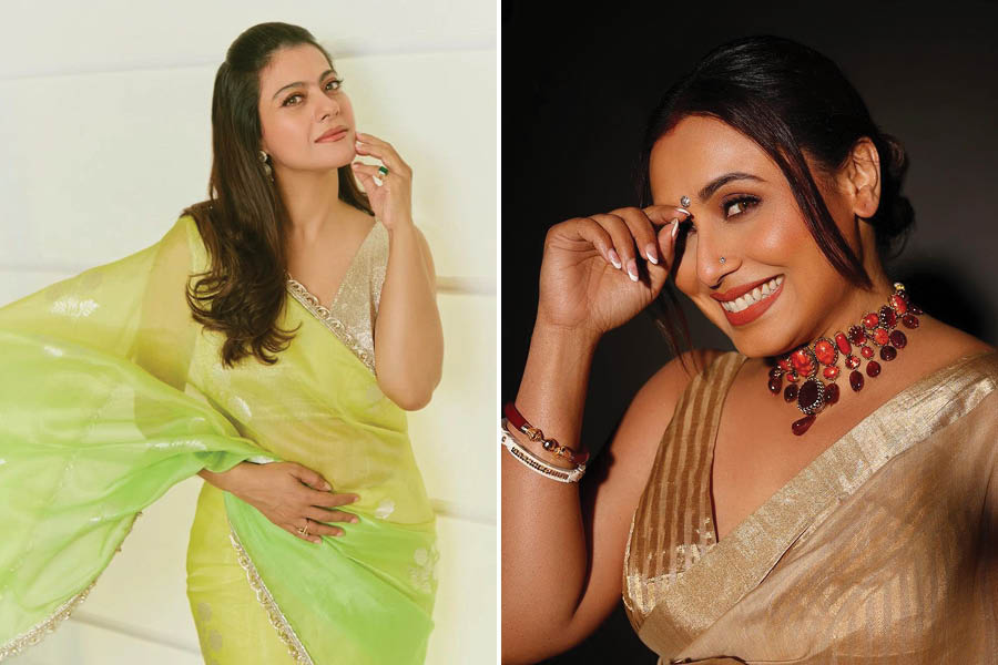 Kajol and Rani Mukerji in festive look.