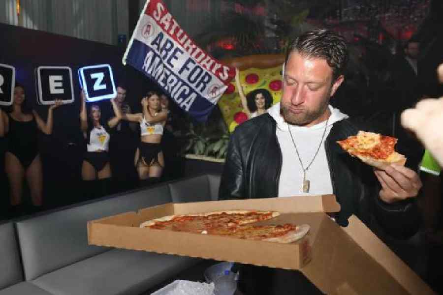 Dave Portnoy, pictured here in 2019, started reviewing pizza in 2013, after he told a friend that if he had to eat one food for the rest of his life, it would be pizza