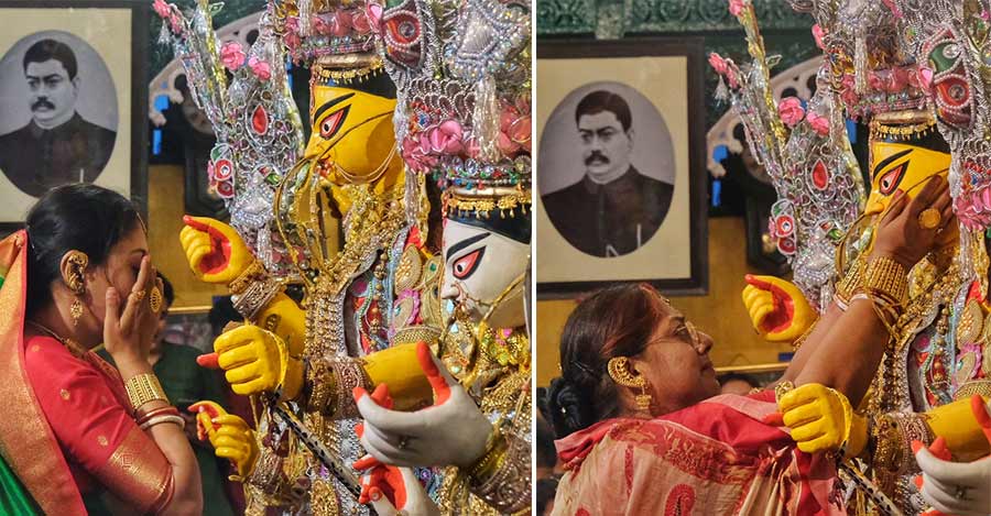 Women of Daw Bari get emotional as they bid adieu to Maa Durga before immersion  