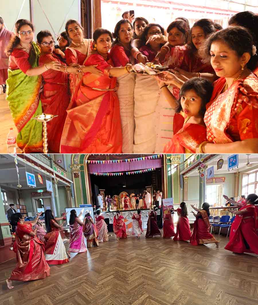 The ‘sindur khela’ festivities after Dashami Durga ‘boron’ were celebrated in great spirit. It started with a five-minute high-octane dance performance which enthralled the spectators. The event was followed by a performance from a live DJ who ensured everyone was on the dance floor