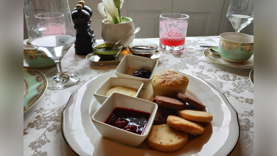 Scones and cookies to end with at the Taj Falaknuma Palace