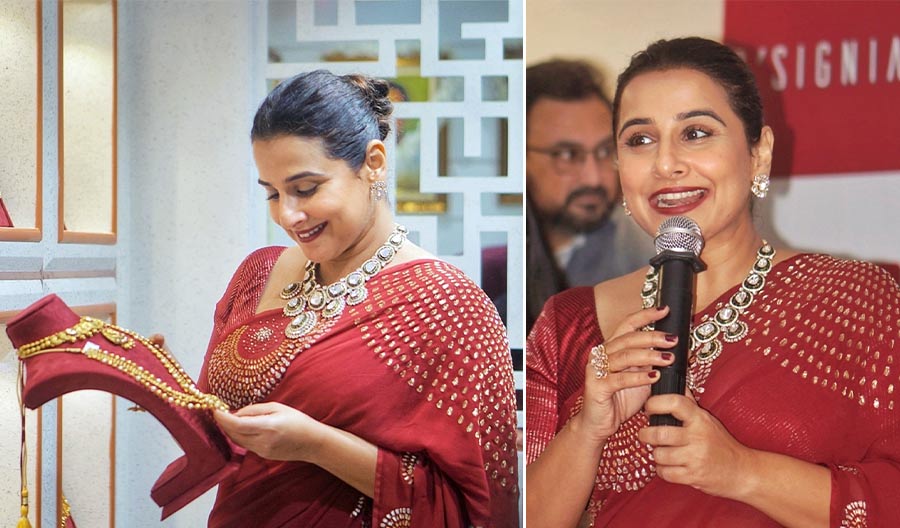 Actress Vidya Balan inaugurated two new showrooms of Senco Gold & Diamonds at Kankurgachi and Hatibagan on Friday. She also unveiled exquisite Lotus, Signature and Power collections along with Dhanteras mega offers. Suvankar Sen, managing director and chief executive director, Senco Gold & Diamonds and Joita Sen, director and head of design and marketing, were also in attendance on the occasion. While the Kankurgachi showroom spreads across 2100+ sqft, the Hatibagan showroom sprawls 11500+ sqft is Senco’s largest showroom nationally