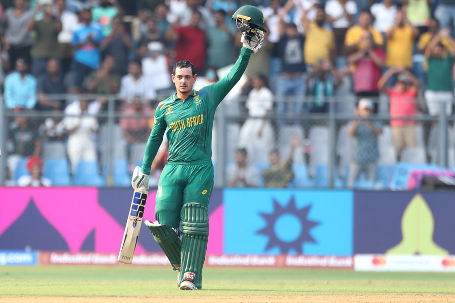 Quinton de Kock (South Africa): He may have only scored four out of the 399 runs South Africa hammered against England, but come the bowling of Bangladesh at the Wankhede, de Kock was in no mood to relent. After a characteristically measured approach till he reached his third century of the tournament, de Kock teed off in the second half of his innings to finish with his second-highest ODI score of 174, at a strike rate of 124, with 15 fours and seven sixes
