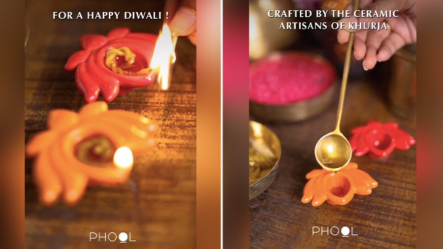 Celebrate Diwali with Phool’s ceramic diyas crafted by Khurja artisans