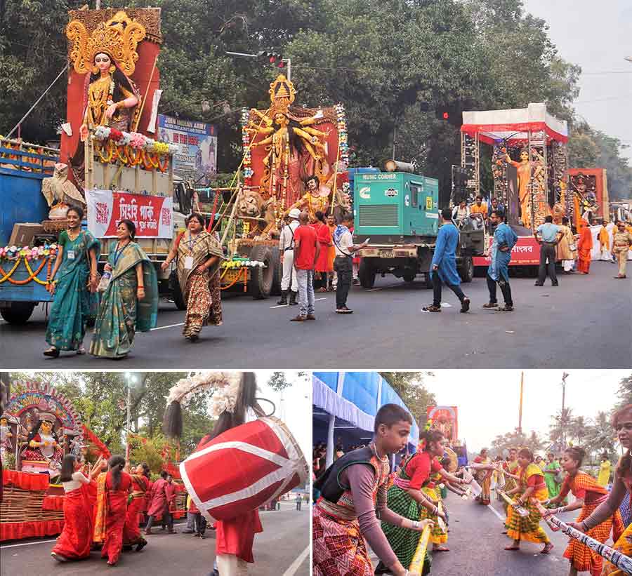 It was a long walk for the cultural performers from Kidderpore to the main dais in the middle of Red Road before the carnival could start around 4pm on Friday