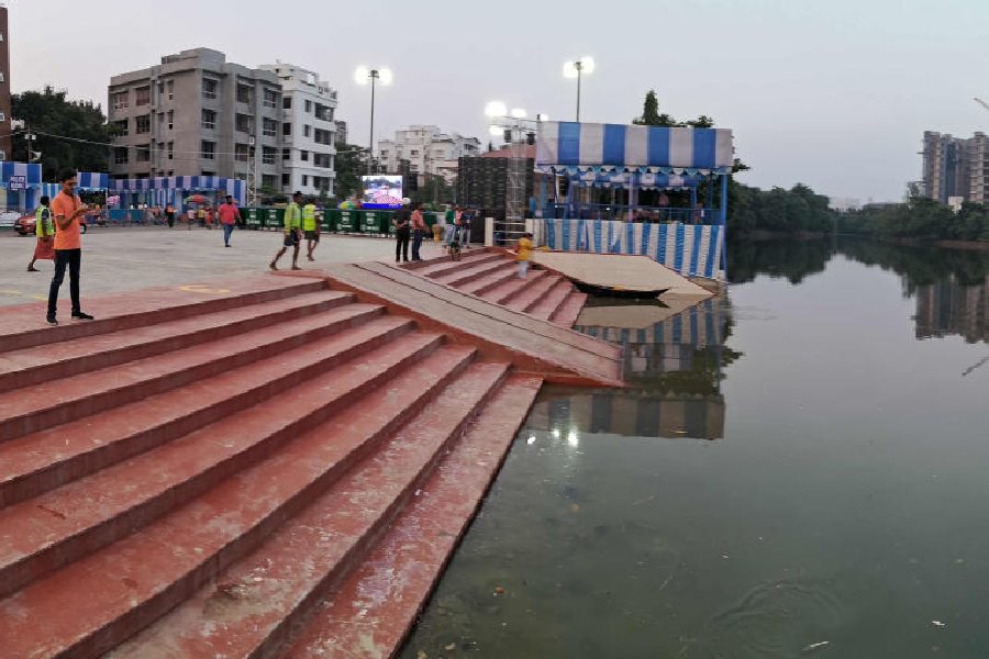 The New Town immersion ghat on Thursday.