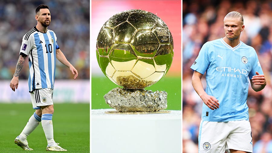 Lionel Messi and Erling Haaland are the front-runners for the 2023 Ballon d’Or, after winning the World Cup and a European treble, respectively